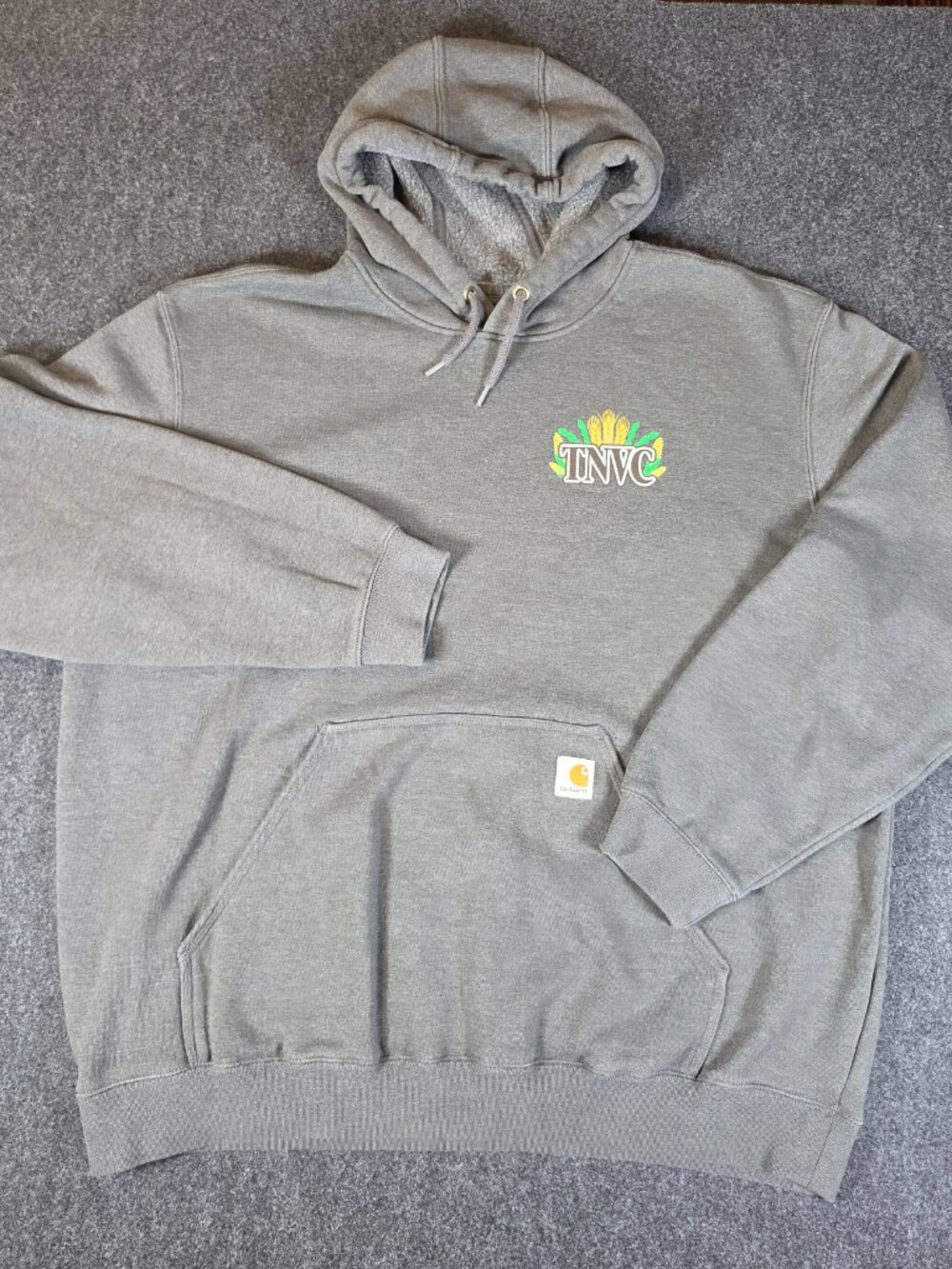 Carhartt K121 Hoodie Men's 2XL Carbon Heather TNVC Agriculture Graphic Workwear